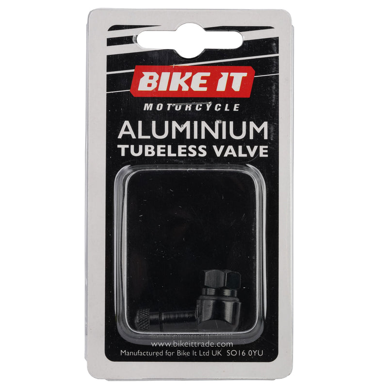 Aluminium 90 Degree Tubeless Valve 8.3 MM Black - 1 Piece