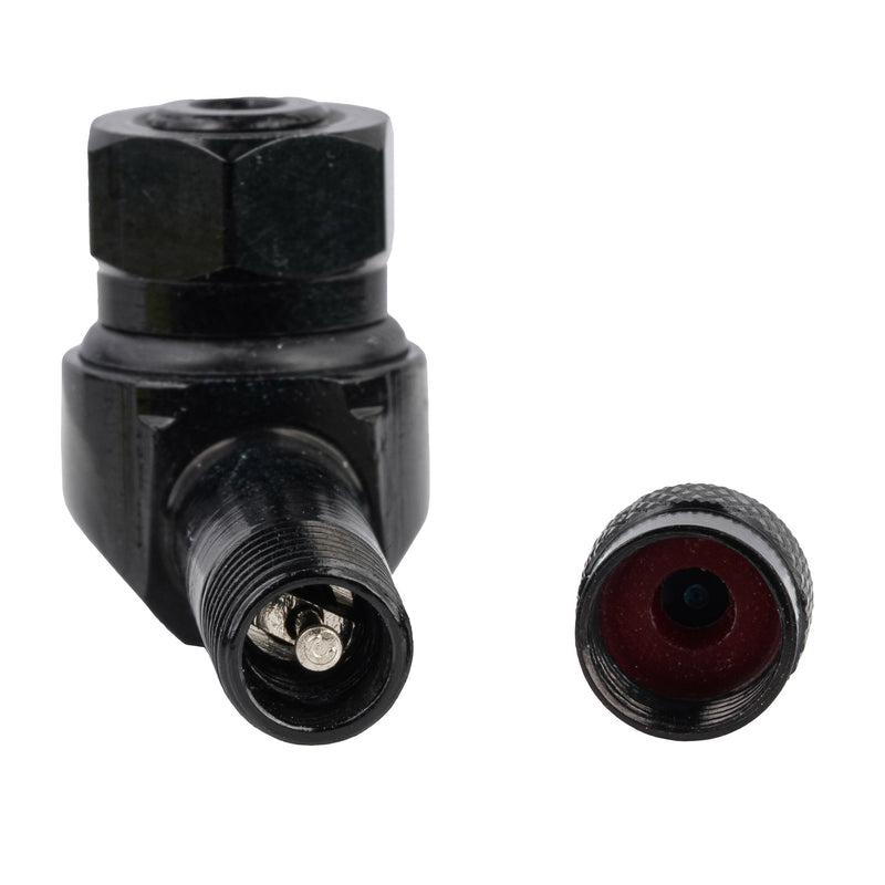 Aluminium 90 Degree Tubeless Valve 8.3 MM Black - 1 Piece