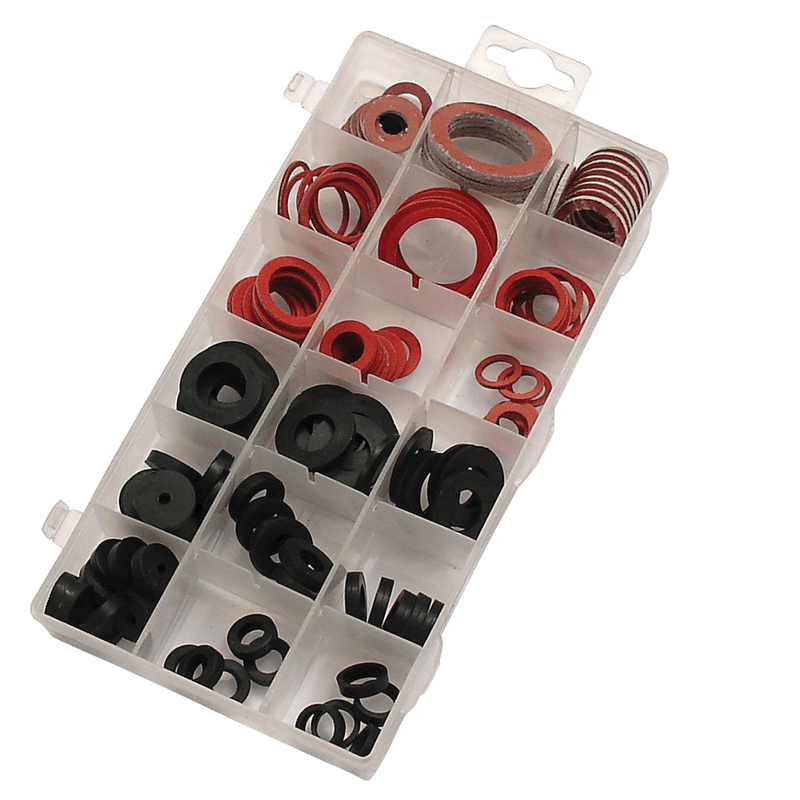 Rubber Sealing Washer Assortment Kit - 141 Pieces