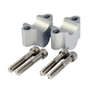 Aluminium CNC 30 MM Bar Riser 22.2 MM Bar Fitment Silver