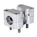 Aluminium CNC Bar Clamp Conversion Kit 22.2 MM - 28.6 MM Fat Bar Silver