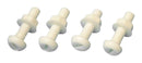 Number Plate Bolts And Nuts White - 50 Pieces