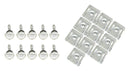 Silver Quick Release Fairing Fasteners Slip-On 14 MM - Pack Of 10