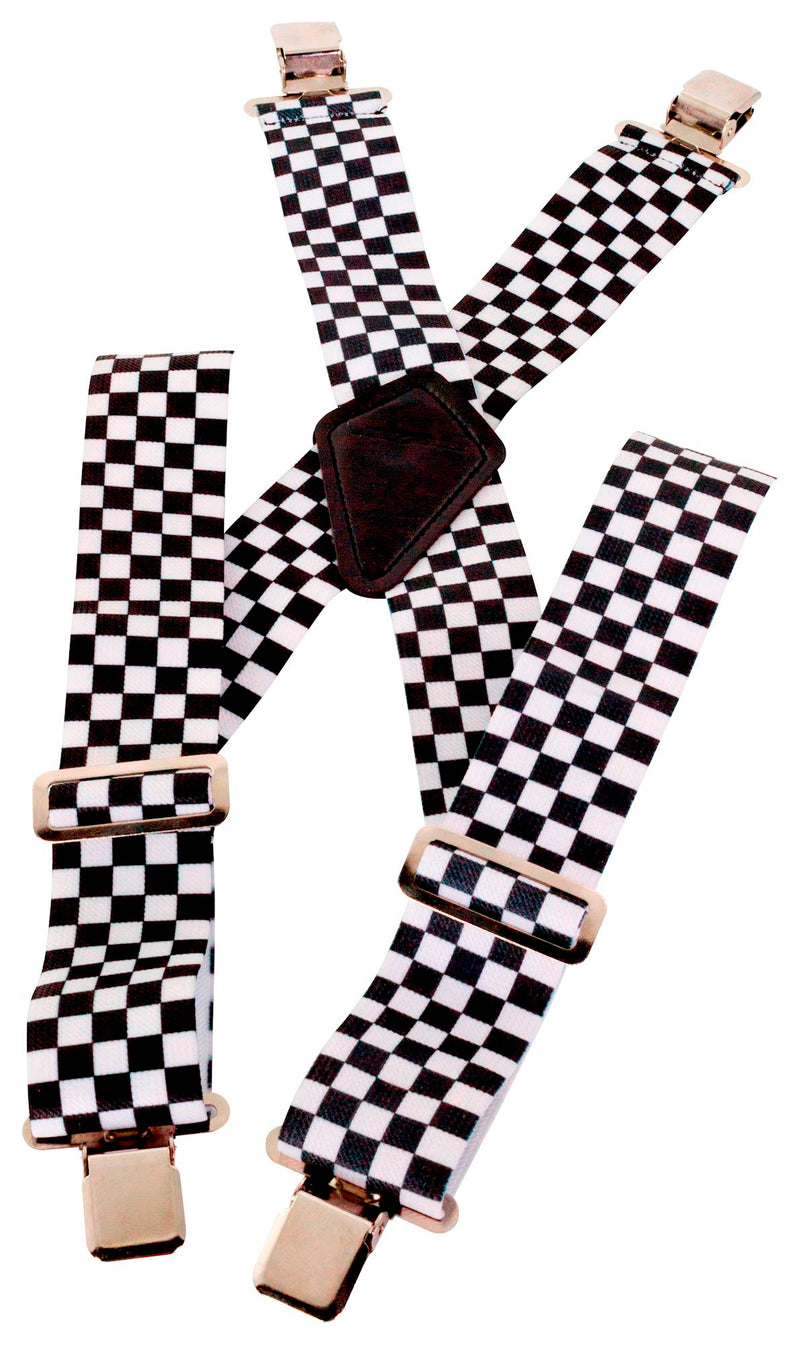 Checkered Motorcyclist Braces