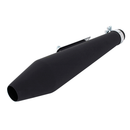 Universal Silencer 19 Inch Cone Fixed Baffle 38<>45mm Id Bracket Matt Black Inc