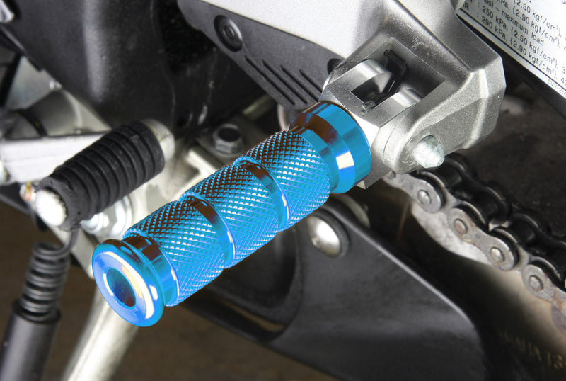 Alloy Round Sports Footpegs For Ducati Pillion Blue