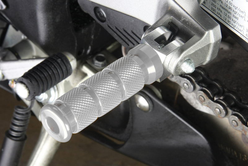 Alloy Round Sports Footpegs For Honda Pillion Chrome - FRRHR02CH