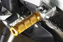 Alloy Round Sports Footpegs For Suzuki Rider / Pillion Gold Type 2