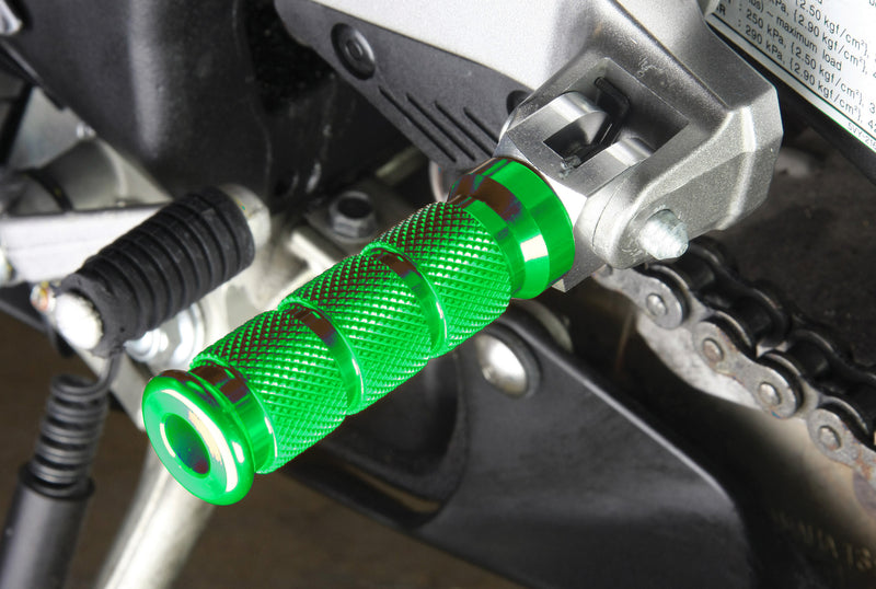 Alloy Round Sports Footpegs For Ducati Pillion Green