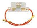 Card Of 10 Piggy Back Style Plastic In-Line Fuse Holders With Spare Fuse
