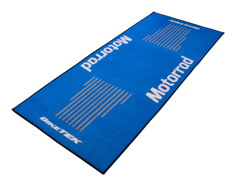 Series 3 Motorrad Logo Garage Mat Blue