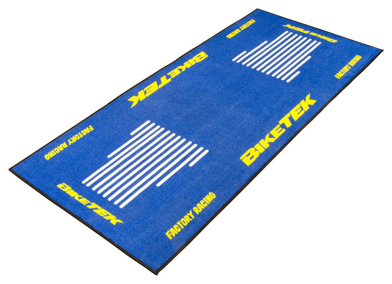 Series 3 Blue White Yellow Garage Mat Blue