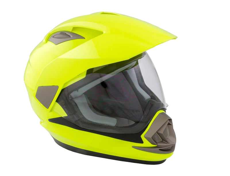 XP-14A Adventure Road Helmet Gloss Plain Fluo Yellow