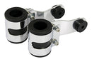 Deluxe Headlight Brackets With 31 MM Rubbers Chrome