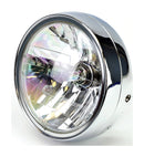 Universal 7 Inch Chrome Headlight E-Marked Right Dip HS1 35/35W