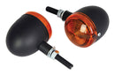 Short Stem Bullet Indicators With Black Body And Amber Lens