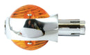 Bullseye Indicators With Chrome Body And Amber Lens