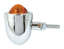 Short Stem Mini Custom Indicators With Chrome Body And Amber Lens