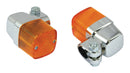 Square Clamp Type Indicators With Chrome Body And Amber Lens