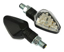 Long Stem LED Diamond Indicators With Black Body And Clear Lens