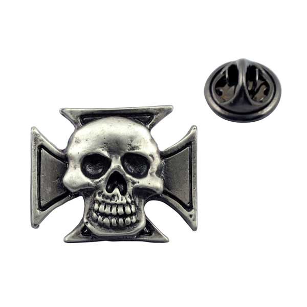 Skull Adhesive Emblem Maltese Skull