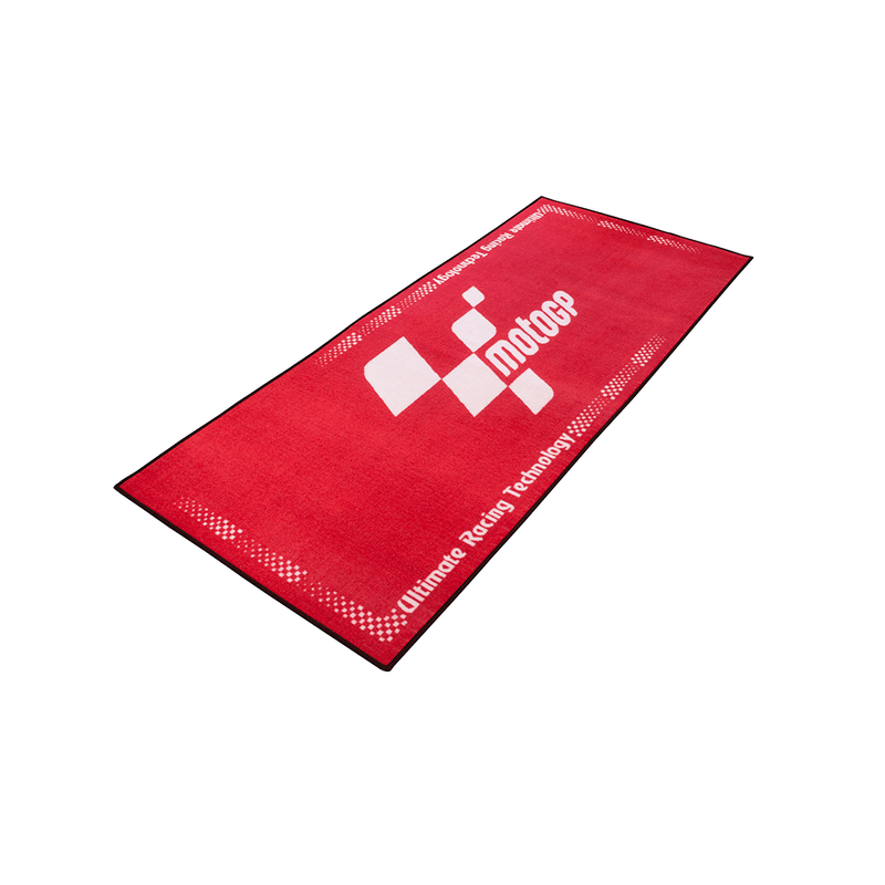 Red With White Logo Pro Garage Pit Mat