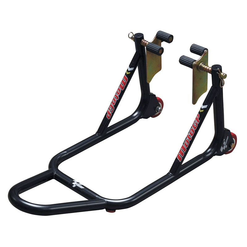 1 Piece Fork Fitment Front Track Paddock Stand Black