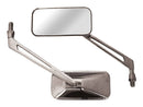 Runner Universal Rectangular Chrome Mirrors With 10 MM Thread