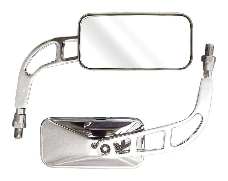 Knight Universal Rectangular Chrome Mirrors With 10 MM Thread