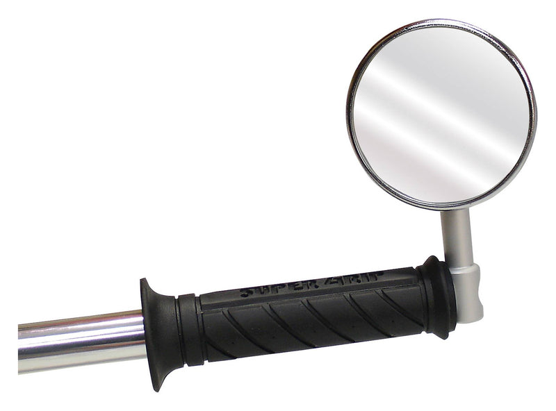 Universal Bar End Mount Mirror With Black Alloy Stem