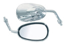 Mini Chrome XV Type Universal Mirrors With 10 MM Thread