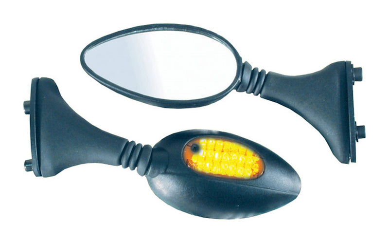 Universal Fairing Mirrors With Built In LED Indicators