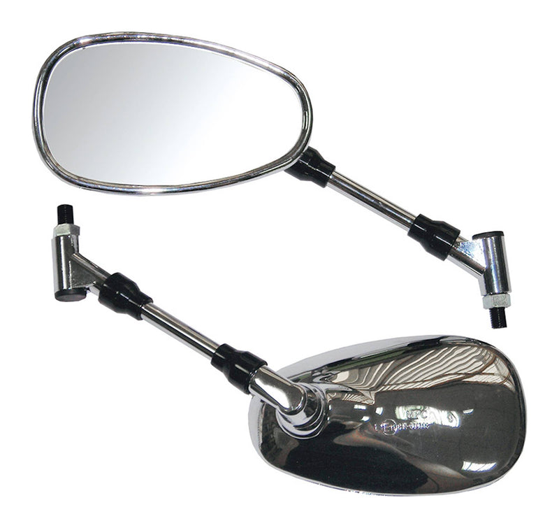 Pair Of Oval Chrome Yamaha Mirrors -