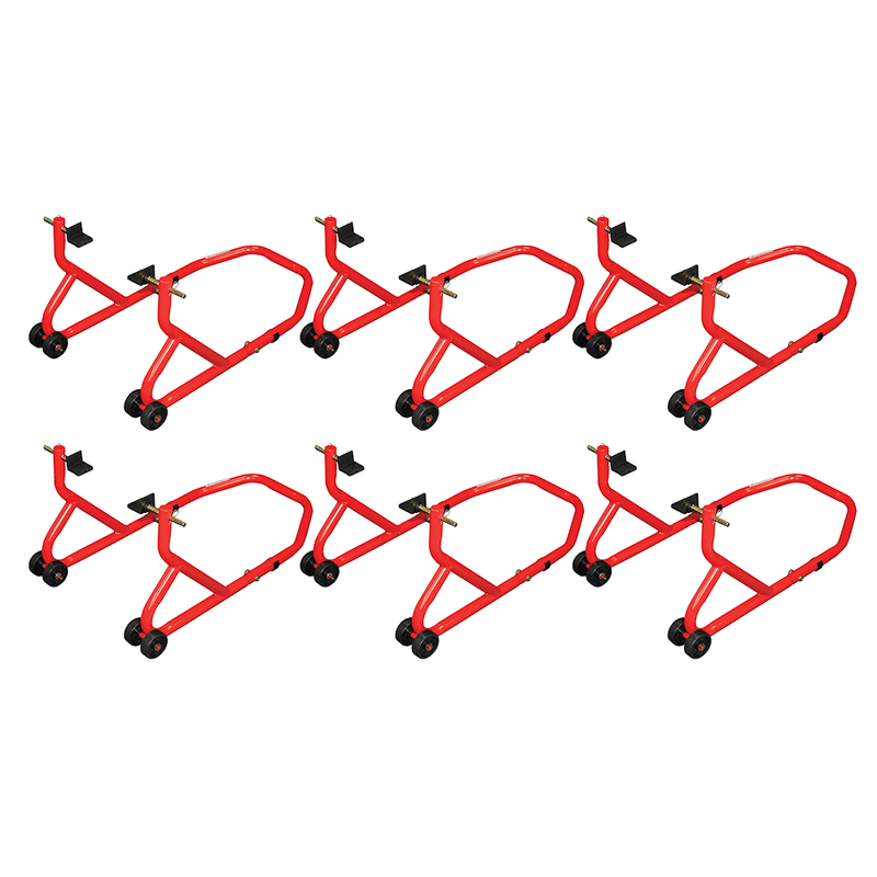 Series 3 Rear Track Paddock Stand 6 Pack Red