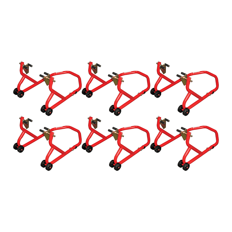 Series 3 Front Track Paddock Stand 6 Pack Red