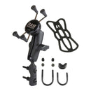 X-Grip Device Holder Brake-Clutch Reservoir Mount Aluminum Steel Black