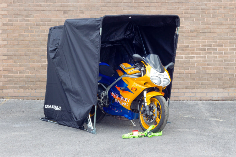 Motorcycle Garage Shelter Black - Large / 345cm X 137cm X 190cm