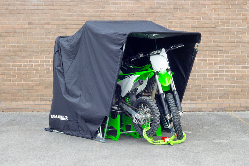 Motorcycle Garage Shelter Black - Large / 345cm X 137cm X 190cm