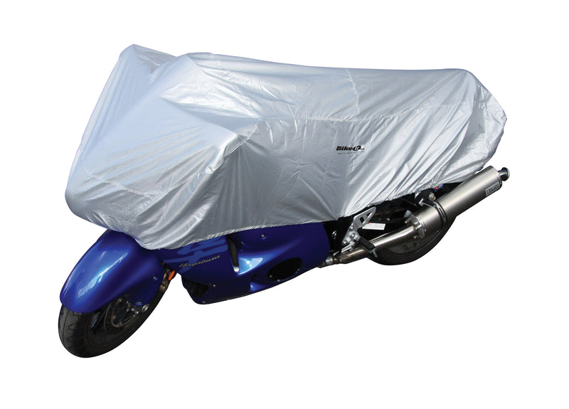 Motorcycle Top Cover Silver Medium Fits Up To 600cc