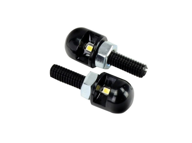 LED Number Plates Lights Bolts Black