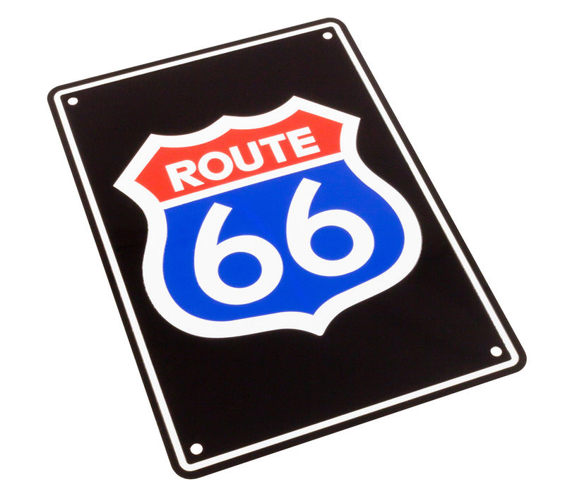 Aluminium Parking Sign Black - Route 66