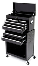 Rolling Tool Cabinet With Top Chest Black
