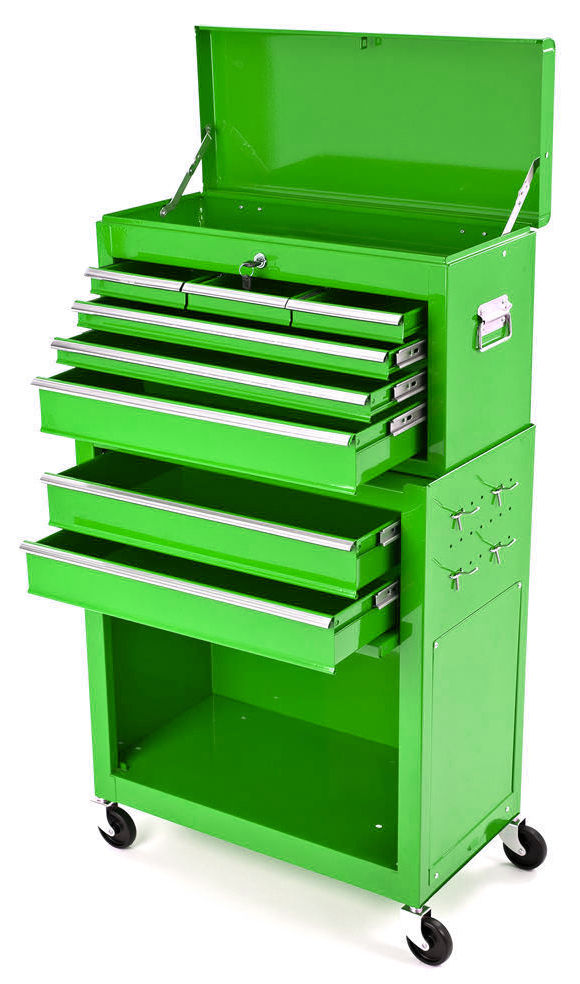 Rolling Tool Cabinet With Top Chest Green