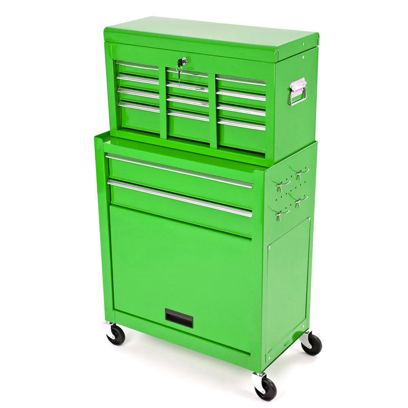 Rolling Tool Cabinet With Top Chest Green