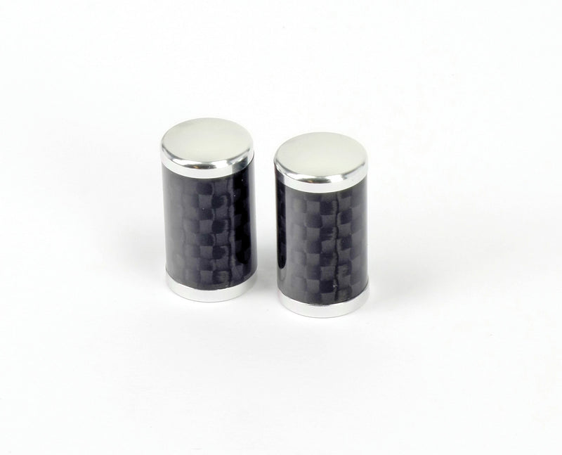 Valve Caps Carbon & Chrome