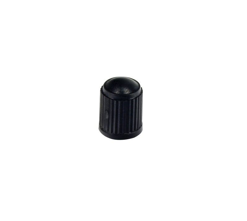 Black Plastic Valve Caps - Pack Of 50