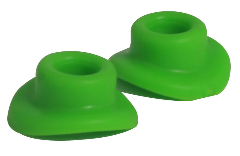 Rubber Valve Seals Green - Pair