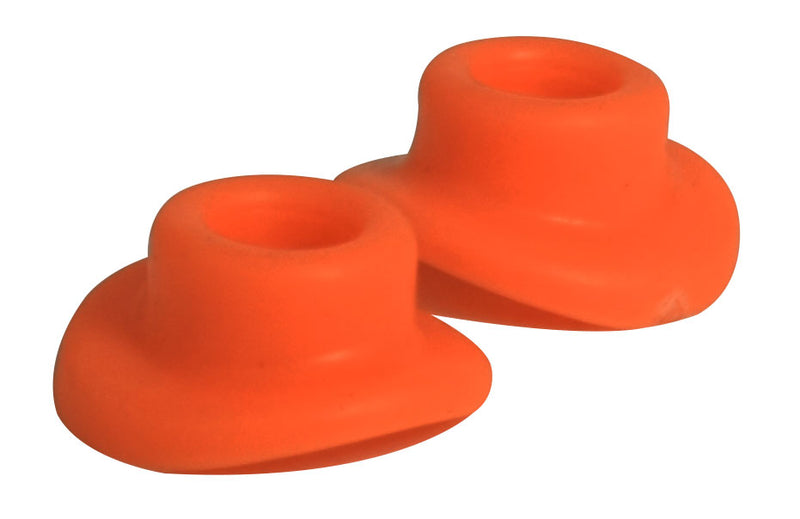 Rubber Valve Seals Orange - Pair